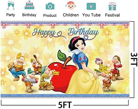 huıo Prenses Zemin Kar Beyaz Tema Doğum Günü Partisi Malzemeleri 5x3ft Kar Beyaz Tema Afiş Parti Kek Masa Süslemeleri