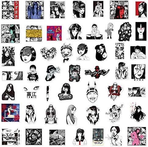 Junji Ito Çıkartmaları / 50 Adet Junji Ito Koleksiyonu Çıkartmaları - Tomie Uzumaki Gyo Itou Junji Kyoufu Manga Film