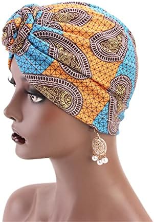 Armatür Düğümlü Headwraps Kadınlar için Kemo Türban Önceden Düğümlü Bere Headwraps Saç Kapakları Başörtüsü