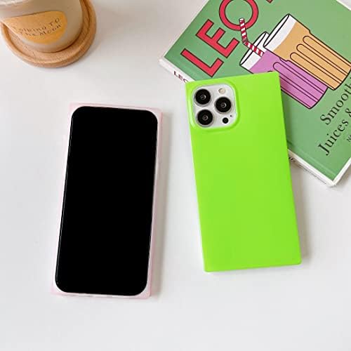 Cocomii Kare iPhone 12/12 Pro Kılıf-Kare Neon Düz Renk-İnce-Hafif-Parlak-Floresan Düz Renk-Lüks Estetik Kapak Apple