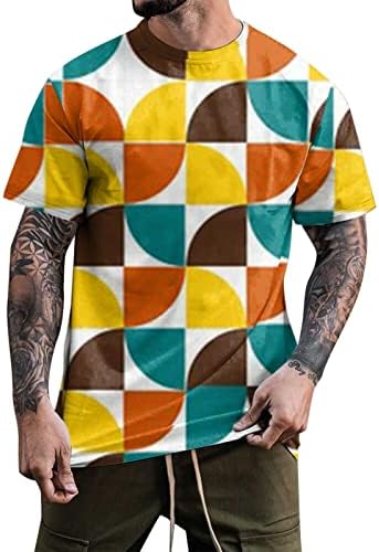 XXBR Erkek Yaz T-Shirt Sokak Komik Grafik Baskı Renk Bloğu Patchwork Tshirt Slim Fit Egzersiz Kısa Kollu Tee Tops