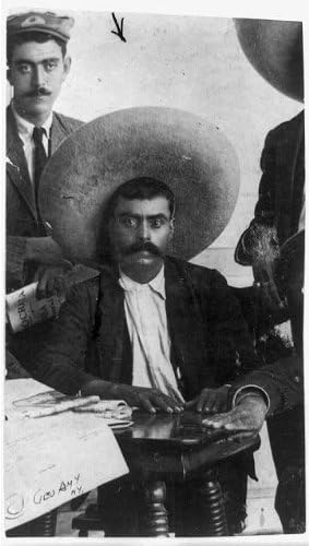 Tarihsel Bulgular Fotoğraf: Emiliano Zapata, Meksika Devrimi, Kurtuluş Ordusu, Güney, Masa,iki adam, 1900