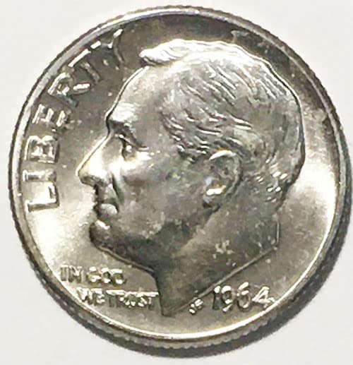 1964 P BU Gümüş Roosevelt Kuruş Seçimi Dolaşımsız ABD Darphanesi