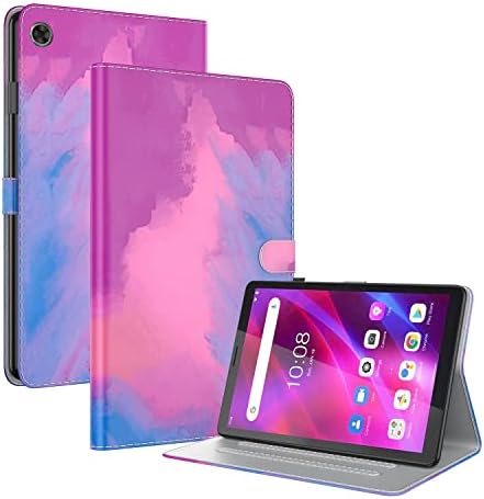 Ooboom Kılıf Lenovo Tab M7 (3rd Gen) 7 İnç HD Tablet, boyama Tasarım Manyetik Kapak Folio Akıllı Kapak Cüzdan PU
