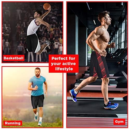 Erkekler için Yüksek Enerjili Uzun Basketbol Şortu, 4'lü Paket, Spor, Fitness ve Egzersiz, Atletik Performans