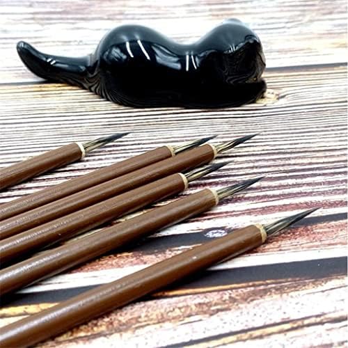 LLRYN 3 adet / takım Çin Kaligrafi Fırçası Kalem Bıyık Kanca Hattı Fırça Ince Boya Fırçası Sanat Kırtasiye Yazma