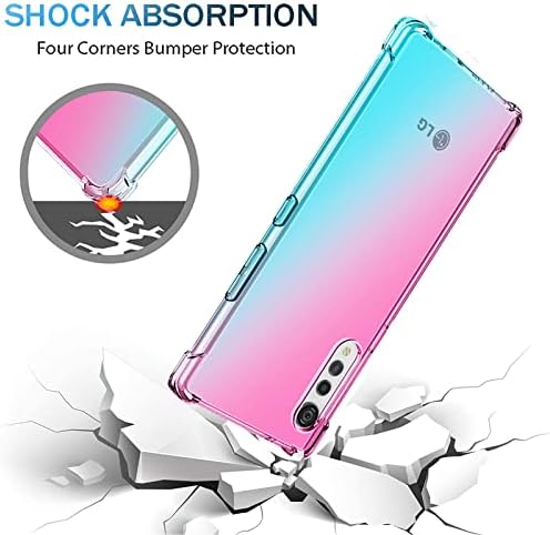 LG Kadife 5G Kılıf LM-G900 OEURVQO Kılıf Temizle Sevimli Degrade Renkli Tasarım İnce Telefon Kılıfı Yumuşak TPU Kapak