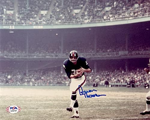Aaron Thomas imzalı imzalı 8x10 fotoğraf NFL New York Giants PSA COA