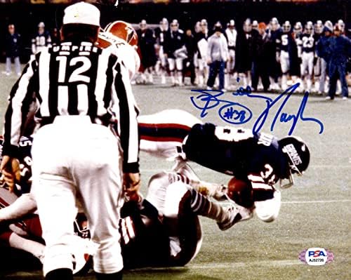 Billy Taylor imzalı imzalı 8x10 fotoğraf NFL New York Giants PSA COA