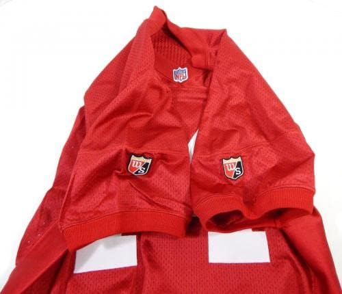 1995 San Francisco 49ers Steve Wallace 74 Oyunu Yayınlandı Kırmızı Forma 52 DP26904 - İmzasız NFL Oyunu Kullanılmış