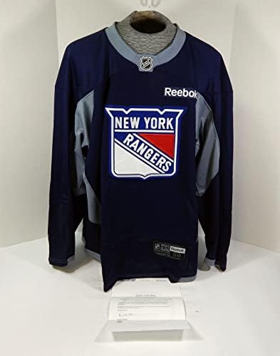 New York Rangers Oyunu Kullanılmış Donanma Antrenman Forması Reebok NHL 58 DP29893 - Oyun Kullanılmış NHL Formaları