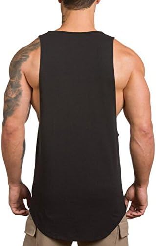 ZUEVI Kas Tankı Üstleri Erkekler için Kesim Açık Taraflı Vücut Geliştirme Yelek Spor Salonu Egzersiz Stringer T-Shirt