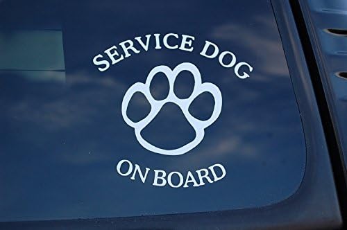 Gemide Servis Köpeği Sticker Vinil Çıkartması K9 Dikkat Araba Seçim Boyutu / Rengi! (V463 (5 X 5, Kırmızı)