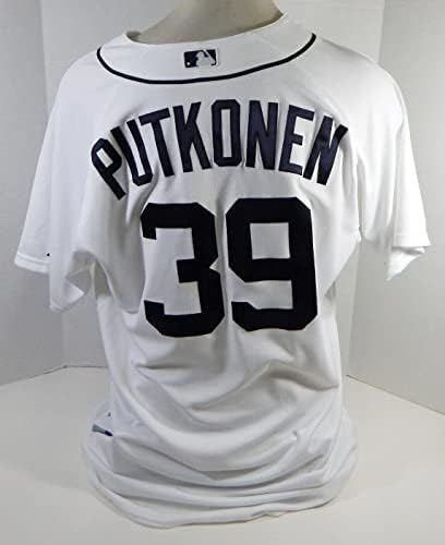 2014 Detroit Tigers Luke Putkonen 39 Oyun Kullanılmış Beyaz Forma 50 807 - Oyun Kullanılmış MLB Formaları