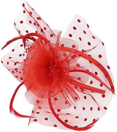 Napoo Düğün Konuk Şapkaları 20s 50s Şapka Pillbox Şapka Kurdela Çiçek Örgü Dans Şapka Çay Partisi Aksesuarları