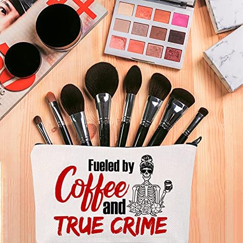 G2TUP Gerçek Suç Bağımlısı Hediye Kahve ve Gerçek Suç Makyaj Çantası Kozmetik Çantası Suç Gösterisi Hediye Cinayet