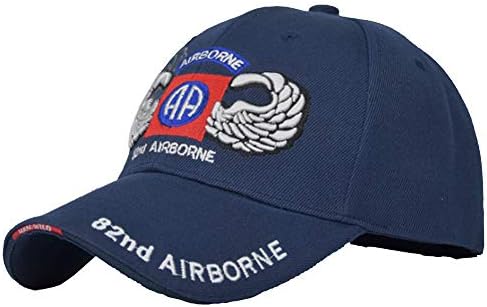82nd Havadan Bölümü ile Atlama Kanatları şapka Nakış beyzbol şapkası Ayarlanabilir Kap Baba Şapka