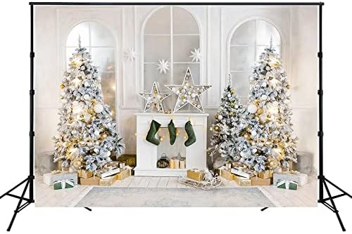 HISDH Noel Zemin Noel Fotoğraf Arka Plan için Noel Noel Şömine Taze Amerikan Tarzı Beyaz Sıcak Ev Muhteşem Süsler