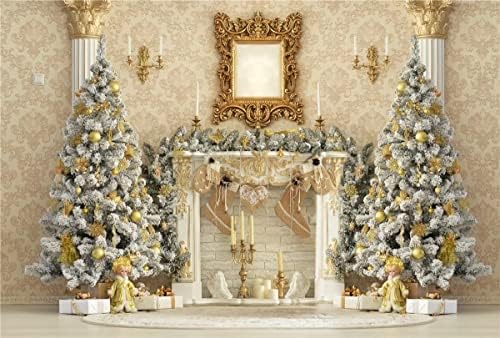 HISDH Noel Zemin Noel Fotoğraf Arka Plan Noel Noel Şömine Avrupa Retro Tarzı Muhteşem Süsler Çocuklar Aile Noel Baba'nın