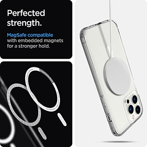Spıgen Ultra Hybrid Mag (MagFit) MagSafe ile Uyumlu iPhone 13 Pro Max Kılıf için Tasarlandı (2020) - Beyaz