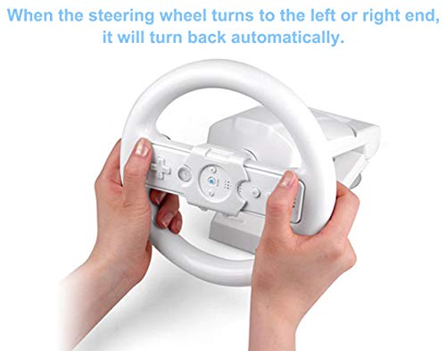 OSTENT Çok açılı Yarış Oyunu direksiyon Standı Nintendo Wii Konsol Denetleyicisi için Renk Beyaz
